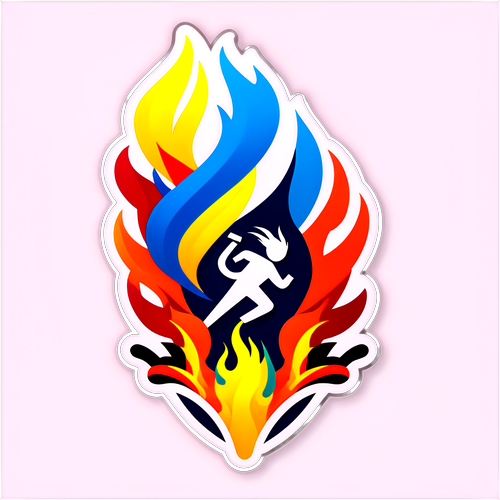 Ignite Your Spirit: The Vibrant Olympic Torch Sticker Every Sports Fan Needs!