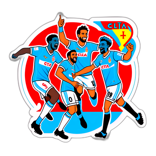 Wachezaji wa Celta Vigo Wakisherehekea Goli