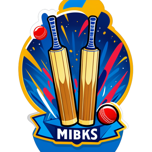 Sticker ya Mchezo wa Criketi