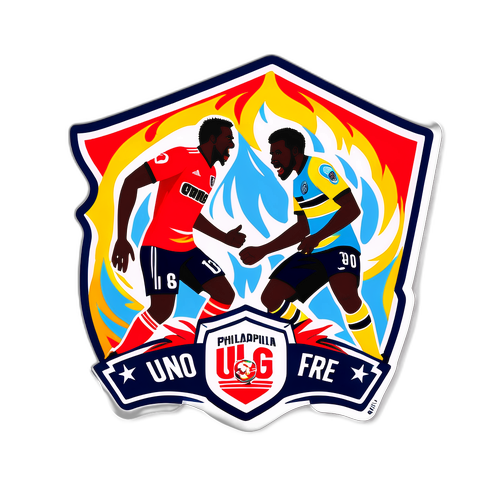 Stiker Warna-Warni Menampilkan Philadelphia Union vs Chicago Fire