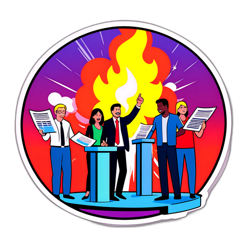 新聞報導的熱情場景