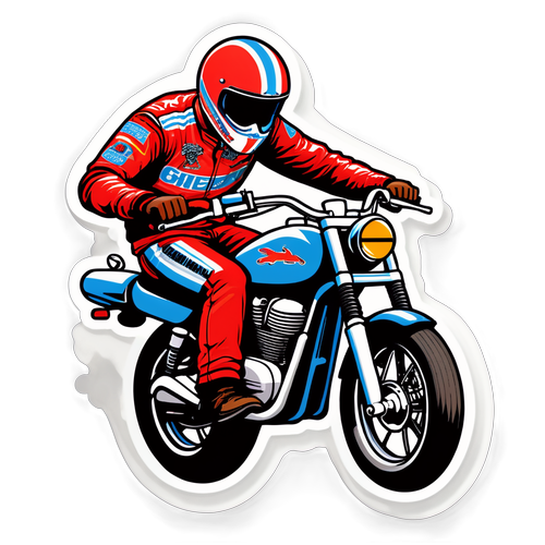 Chad McQueen's Motorcycle Madness: De Ultieme Sticker voor Tough Guys!