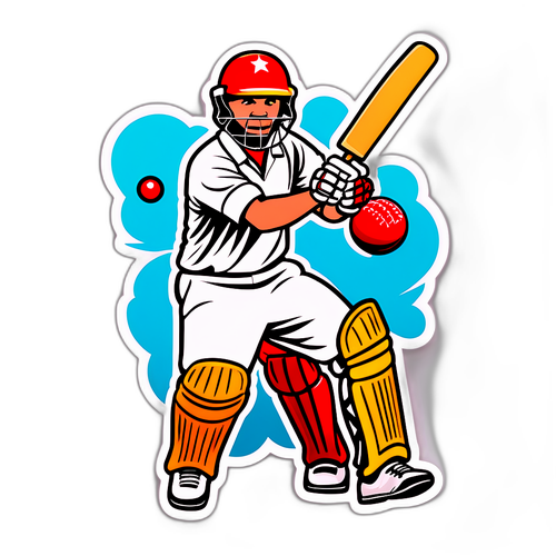 क्रिकेट का स्पोर्टी स्टिकर