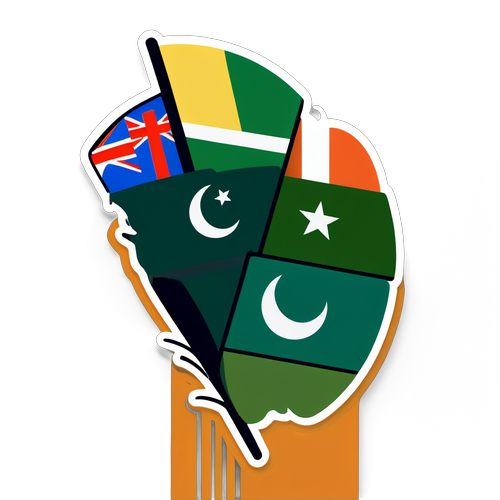 Sticker inspiré par le match légendaire entre l'Inde et le Pakistan