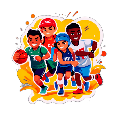 Stiker Kompetisi Tim WFA yang Ceria