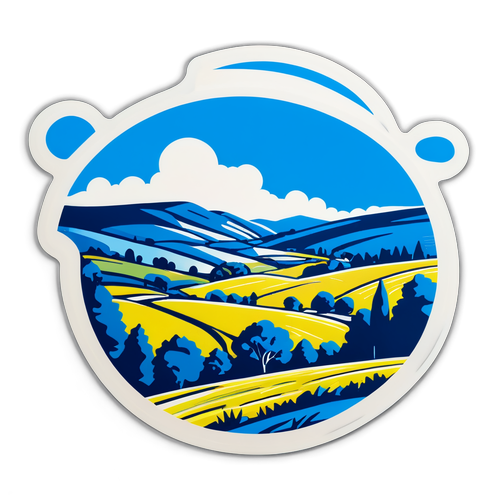 Émerveillez-vous : Découvrez le Paysage Féérique de la Haute-Marne dans Ce Sticker Éblouissant !