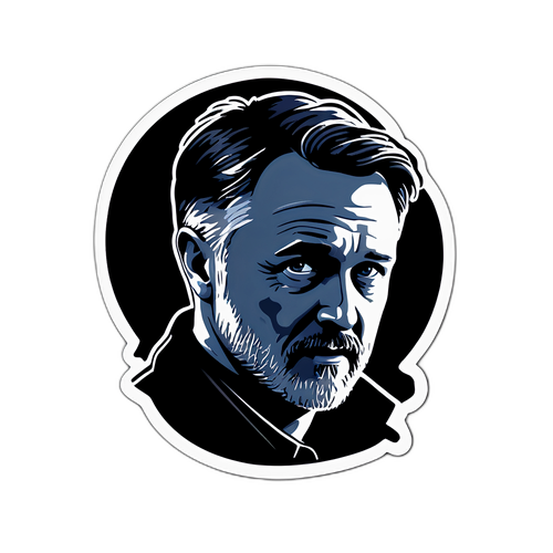 Sticker David Fincher - Scène Sombre et Mystérieuse