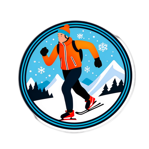 冬季运动主题贴纸