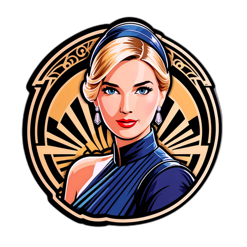 Elegantní nálepka s Ivankou Devátou