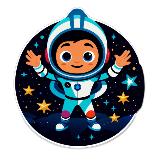 Illustration stylisée du personnage principal d'Orville dans l'espace