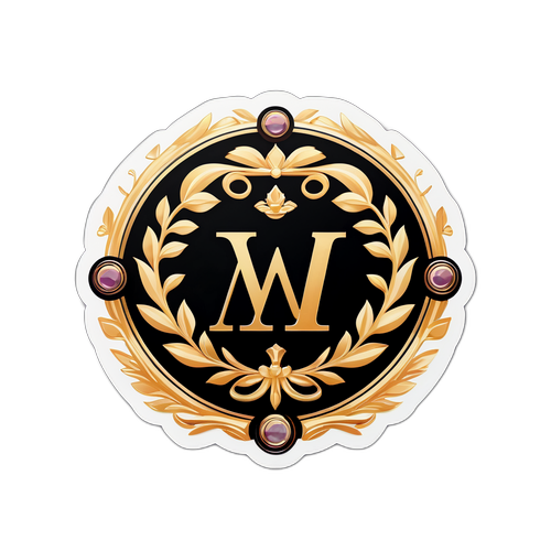 Luxuriöses und kreatives Sticker-Design mit elegantem LVMH-Logo