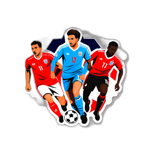 Aufkleber mit nationalem Teamspiel