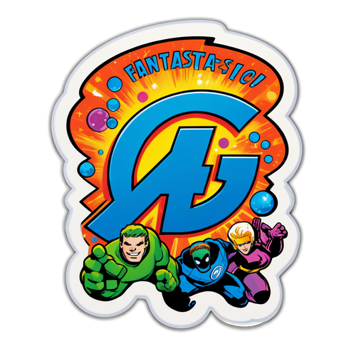 Fantastic Four Logo Sticker