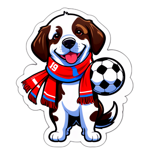 Dost canlısı bir köpek, futbol atkısıyla Sancho'yu destekliyor