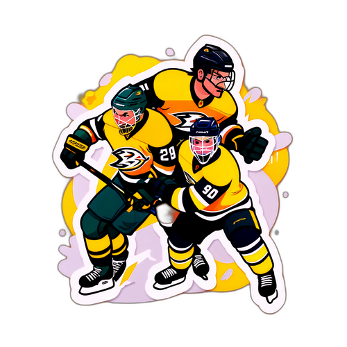 Fierce Game Between Ducks and Predators