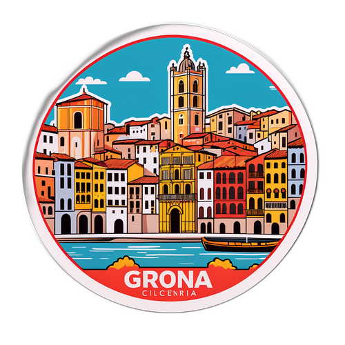 Stiker Seni Kota Girona