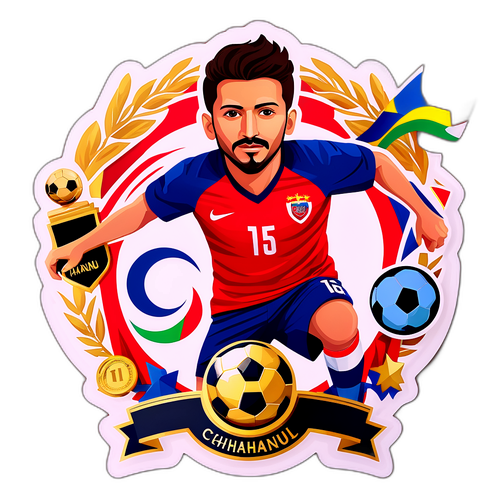 Hakan Çalhanoğlu'nun Futbol Başarıları Sticker Tasarımı