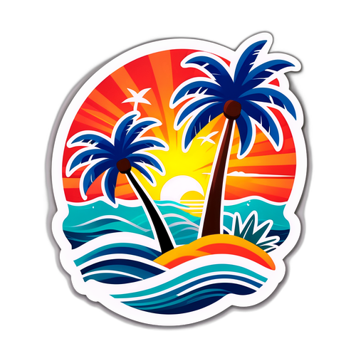 Stiker Bertema Tropis Santos