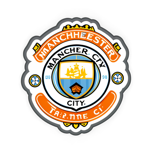 Descubra o Sticker Incrível do Manchester City: A Skyline da Cidade em uma Nova Perspectiva!