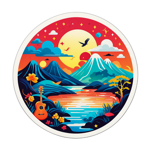 美麗的自然風景貼紙