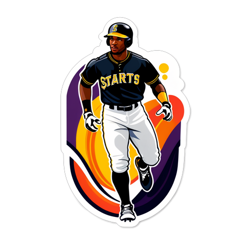 Starling Marte Action Sticker