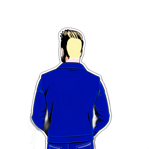 Sticker van David Hallyday op het podium