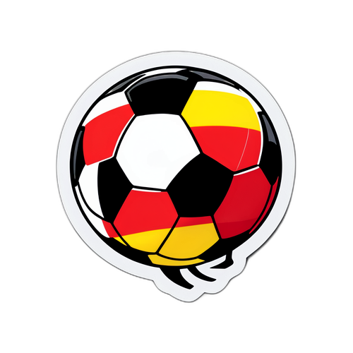 Fußball-Weltmeisterschaft Aufkleber mit deutscher Flagge