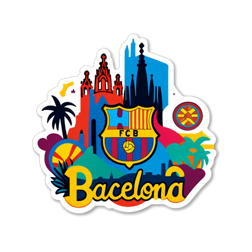 Unlock Barcelona's Charm: The Must-Have Sticker Bringing Fashion and Landmarks to Life!