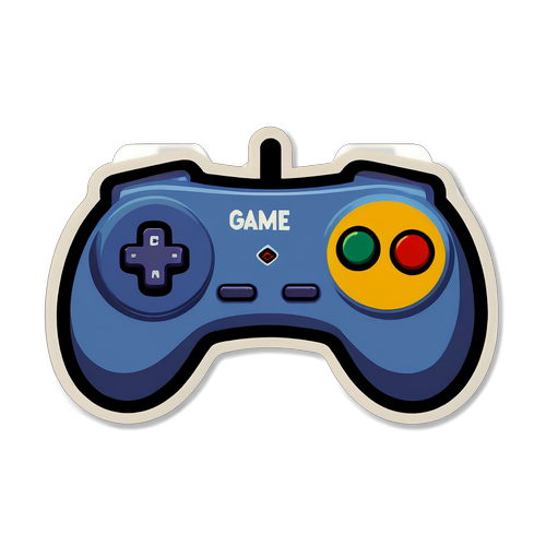 Classic Video Game Controller Sticker - "Game On!"