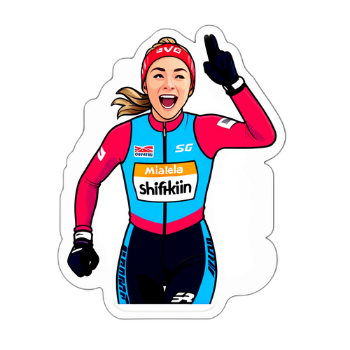 Sportig klistermärke av Mikaela Shiffrin