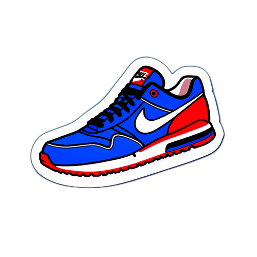 Autocollant créatif de Nike avec une sneaker emblématique
