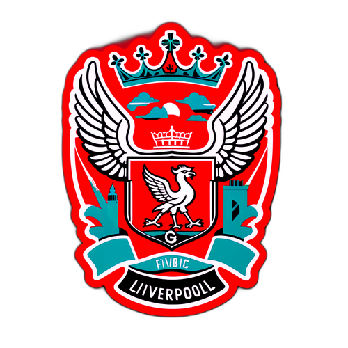Ένα αυτοκόλλητο που γιορτάζει την Liverpool FC