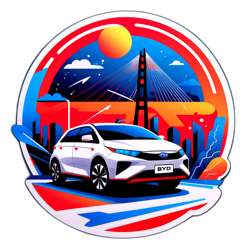 Geleceğin BYD Elektrikli Araçlarını Sembolize Eden Fütüristik Atmosfer