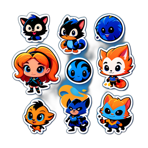 สติกเกอร์การ์ตูนตัวละครจาก Atalanta