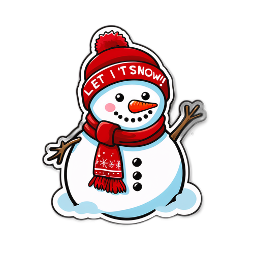 Stiker Salju yang Ceria