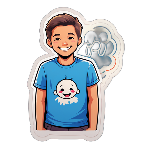Sticker của anh trai hạnh phúc