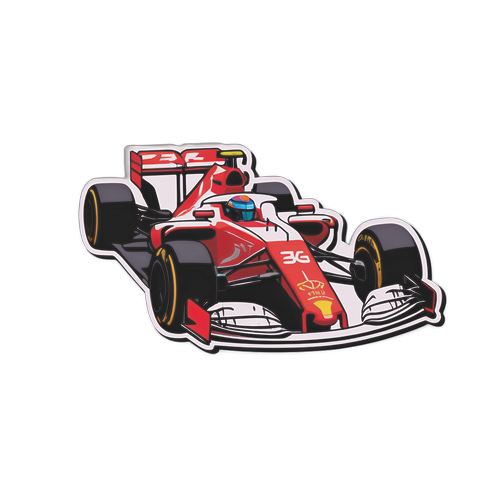 Dinamikus F1 versenyautó a 2025-ös Grand Prix során