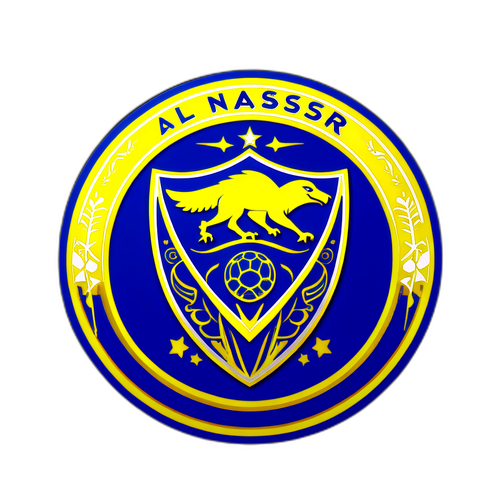 Autocolant logo Al Nassr cu accente aurii