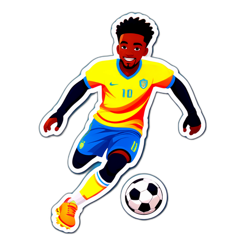 Sticker ya Mchezaji wa Soka Bryan Mbeumo