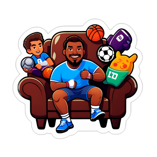 Energieke DAZN Sportstreaming Sticker