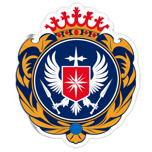 Stylisiertes NATO-Emblem mit dem österreichischen Wappen