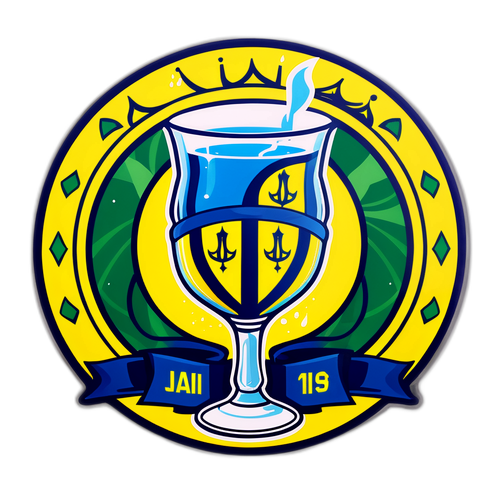 Un pahar stilizat de apă dedicat echipei Al Nassr