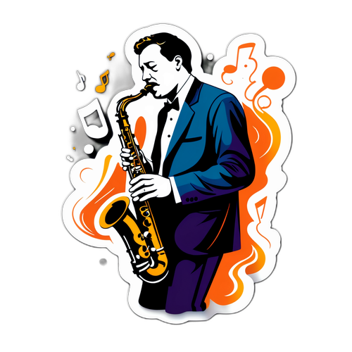 Felix Slováček hrající jazz na saxofon