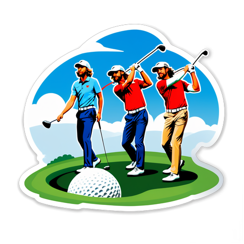 Unleash Your Passion for Golf: Celebrate the Legends Tommy Fleetwood & Scottie Scheffler with This Stunning Sticker!