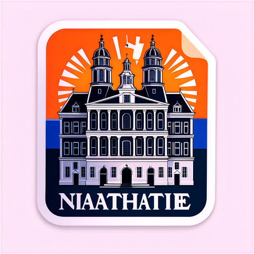 Sticker voor het Nationaal Archief met iconische Nederlandse documenten