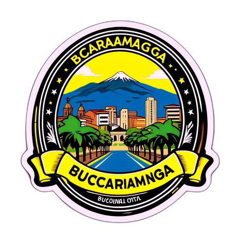 Adesivo Vintage da Cidade de Bucaramanga