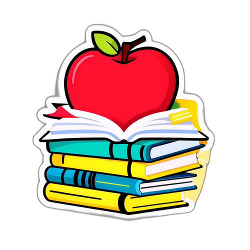 Esticker Estudiantil: Libros y Notas