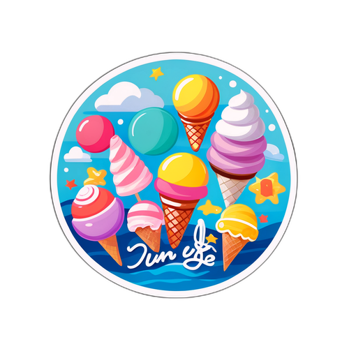 Nostalgisk 'Farvel Juni' Sticker