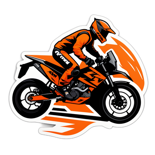 KTM Motorrad Aufkleber