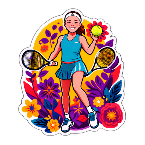 Kaakit-akit na Sticker ni Anastasia Pavlyuchenkova
